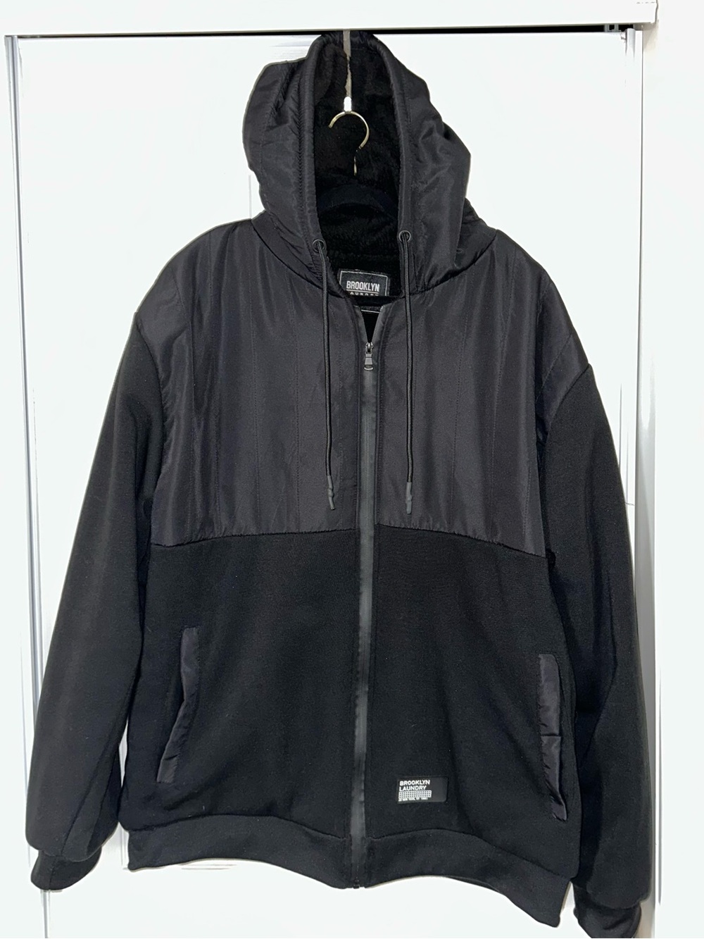 Men's Cozy Brooklyn Laundry 2XL Zip Up Hoodie/Jacket With Pockets